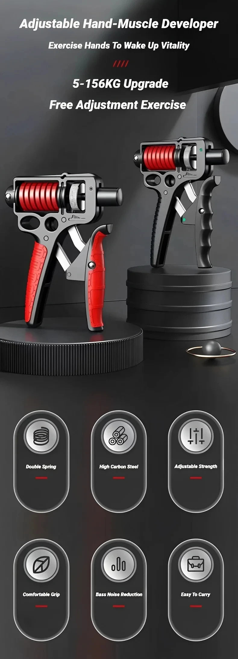 Adjustable Heavy Hand Grip