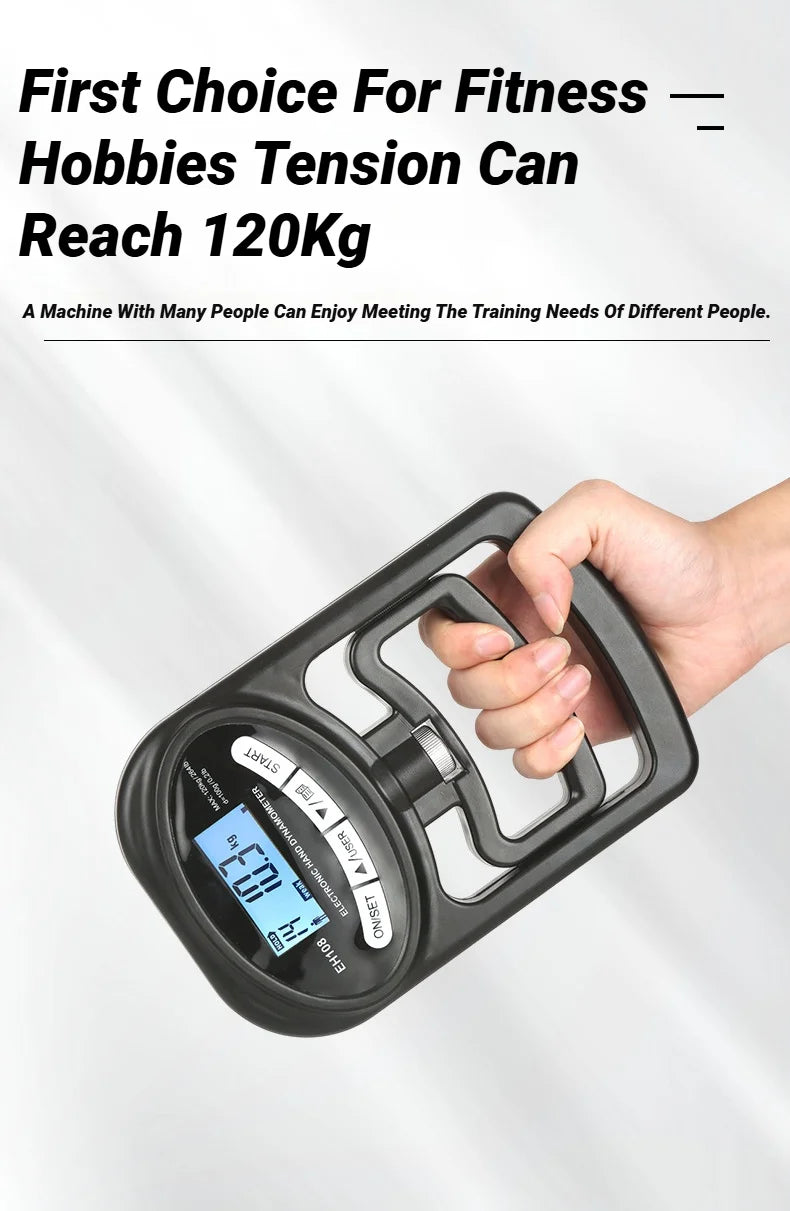 Digital Grip Strength Meter - Massures - 265Lbs / 120Kg